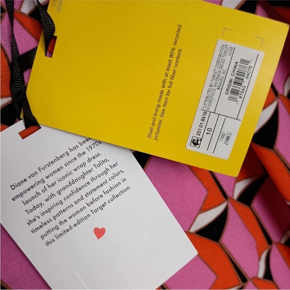 DVF Diane Von Furstenberg X Target Womens 90's Shift Pink Modern Geo MiniDress - Picture 6 of 7